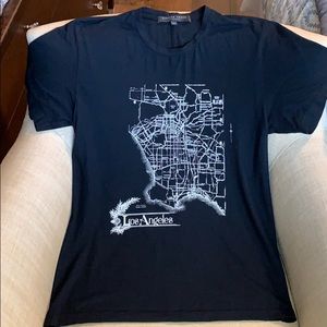 Burning Torch LA Map T Shirt